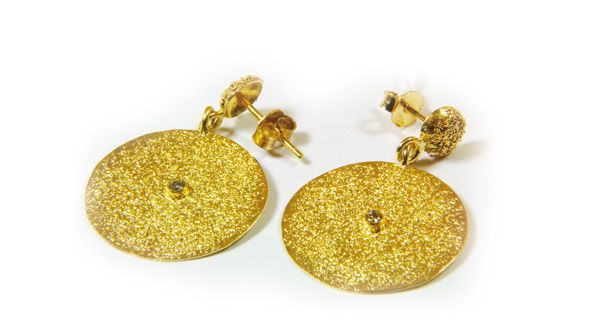 Kolczyki złote Kz003 -Dariusz Królikowski (złoto - kolczyki) - Dariusz Królikowski Pracownia Biżuterii. Zamość. Obrączki, pierścionki, złoto, brylanty, grawerowanie, komis.